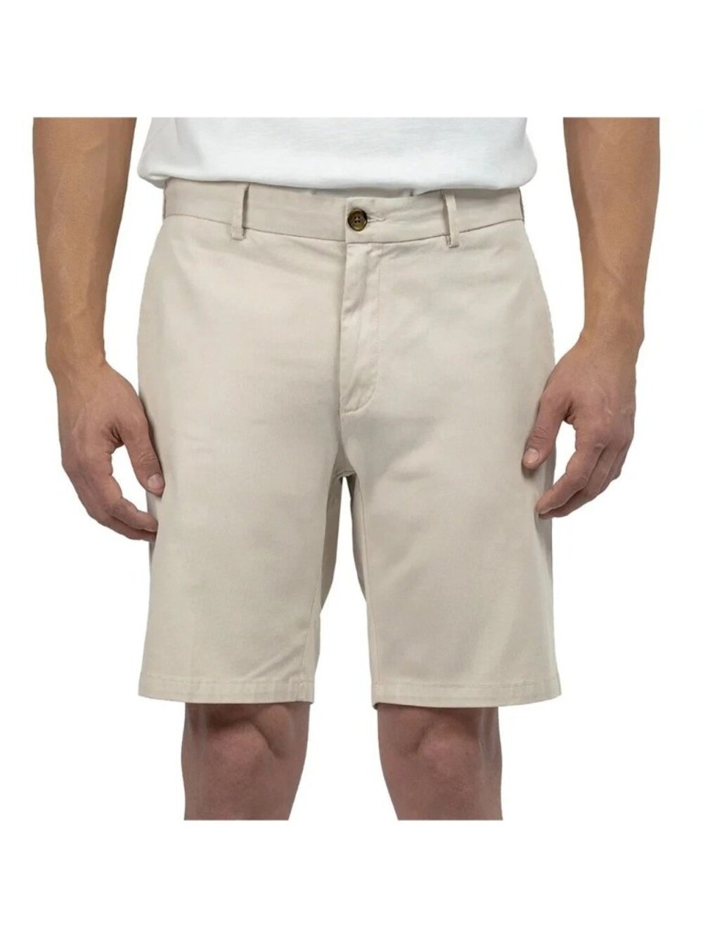 NWT Scott Barber Men's 32 Cotton/Silk Stretch Shorts Tan Soft Touch